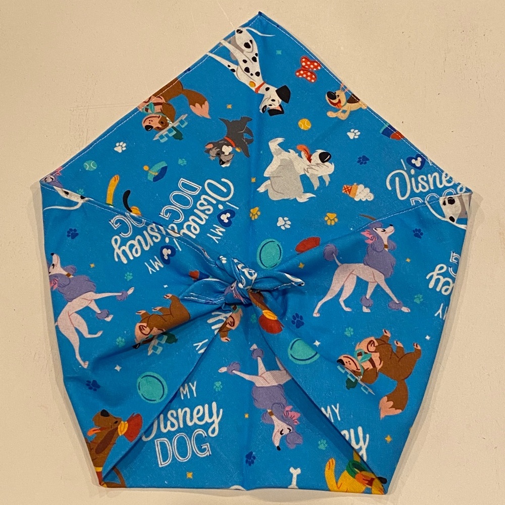Disney Blue Dog Bandana with Cartoon Characters